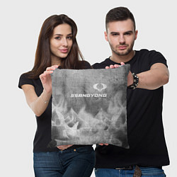 Подушка квадратная SsangYong - grey gradient посередине, цвет: 3D-принт — фото 2