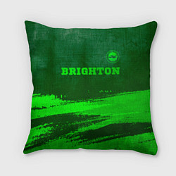 Подушка квадратная Brighton - green gradient посередине, цвет: 3D-принт