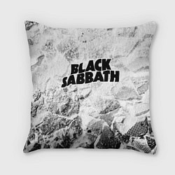 Подушка квадратная Black Sabbath white graphite, цвет: 3D-принт