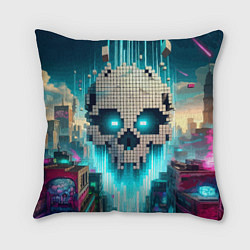 Подушка квадратная Minecraft skull - ai art fantasy, цвет: 3D-принт