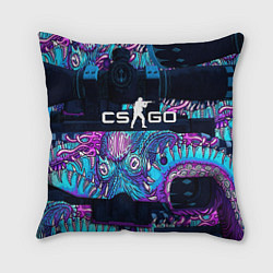 Подушка квадратная CS GO neon blob, цвет: 3D-принт