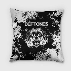 Подушка квадратная Deftones рок пес, цвет: 3D-принт