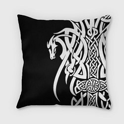 Подушка квадратная Языческий кельтский орнамент тату, цвет: 3D-принт