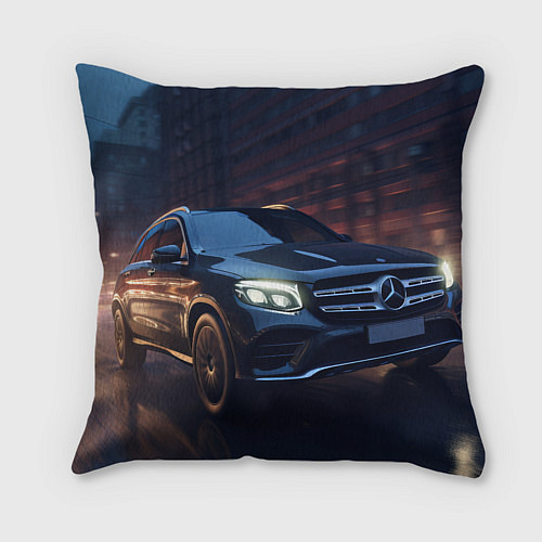 Подушка квадратная Mercedes benz auto / 3D-принт – фото 2