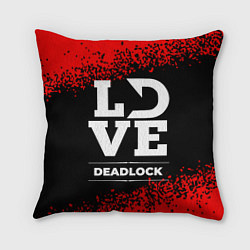 Подушка квадратная Deadlock love классика, цвет: 3D-принт