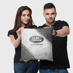 Подушка квадратная Land Rover - white gradient, цвет: 3D-принт — фото 2