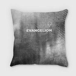 Подушка квадратная Evangelion - grey gradient посередине