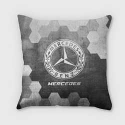 Подушка квадратная Mercedes - grey gradient, цвет: 3D-принт