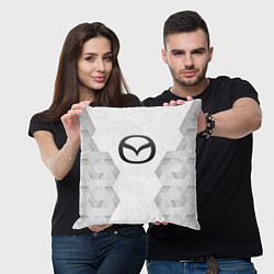 Подушка квадратная Mazda white poly, цвет: 3D-принт — фото 2