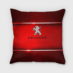 Подушка квадратная Peugeot metal steel, цвет: 3D-принт