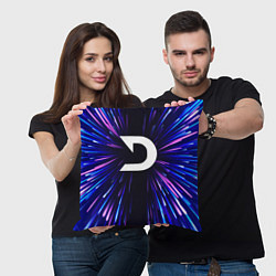 Подушка квадратная Deadlock neon energy, цвет: 3D-принт — фото 2