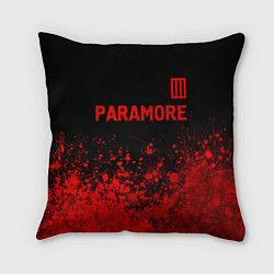 Подушка квадратная Paramore - red gradient посередине, цвет: 3D-принт