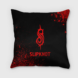 Подушка квадратная Slipknot - red gradient, цвет: 3D-принт