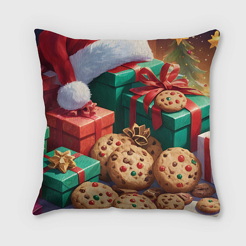 Подушка квадратная Рождественские подарки / 3D-принт – фото 2