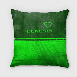 Подушка квадратная Genesis - green gradient посередине