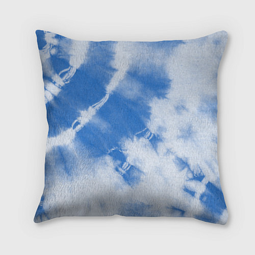 Подушка квадратная Синий тай дай / 3D-принт – фото 2