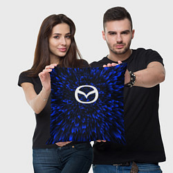 Подушка квадратная Mazda blue energy, цвет: 3D-принт — фото 2