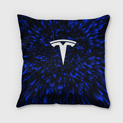 Подушка квадратная Tesla blue energy, цвет: 3D-принт