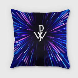 Подушка квадратная Powerwolf neon energy, цвет: 3D-принт