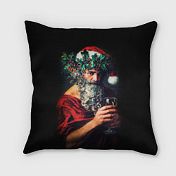 Подушка квадратная Бог виноделия на Рождество, цвет: 3D-принт