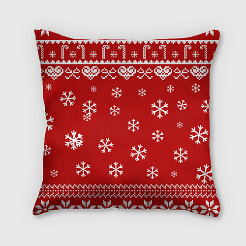 Подушка квадратная Человек паук новогодний / 3D-принт – фото 2