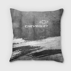 Подушка квадратная Chevrolet - grey gradient посередине, цвет: 3D-принт