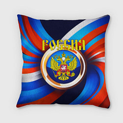 Подушка квадратная Герб России в круге, цвет: 3D-принт