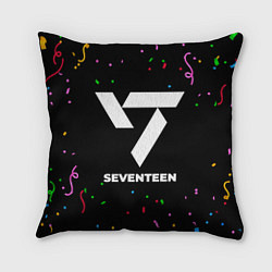 Подушка квадратная Seventeen конфети, цвет: 3D-принт