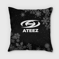 Подушка квадратная Снежный Ateez, цвет: 3D-принт