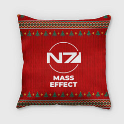 Подушка квадратная Mass Effect new year, цвет: 3D-принт