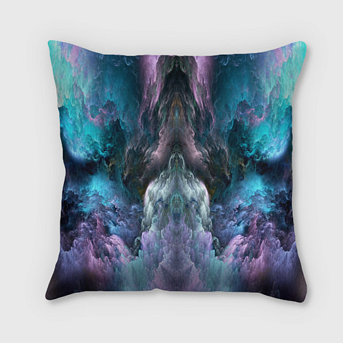 Подушка квадратная Фантастический неоновый космос / 3D-принт – фото 2