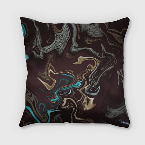 Подушка квадратная Волна безумия / 3D-принт – фото 2