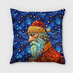 Подушка квадратная Santa Claus: pop-art-brut-nouveau pointillism, цвет: 3D-принт