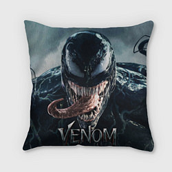 Подушка квадратная Venom head with tongue