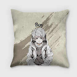 Подушка квадратная Парень в толстовке, цвет: 3D-принт