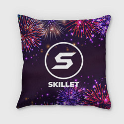 Подушка квадратная Праздничный Skillet, цвет: 3D-принт