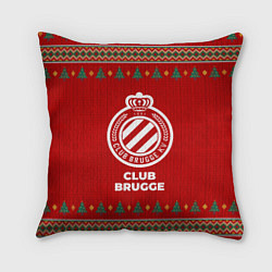 Подушка квадратная Club Brugge new year, цвет: 3D-принт