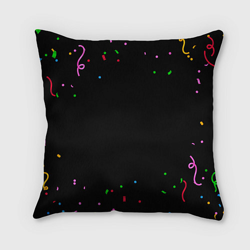 Подушка квадратная Coldplay конфети / 3D-принт – фото 2