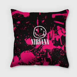 Подушка квадратная Nirvana pink color, цвет: 3D-принт