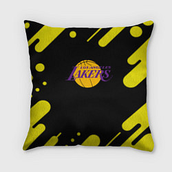 Подушка квадратная Lakers club, цвет: 3D-принт