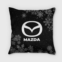 Подушка квадратная Снежный Mazda, цвет: 3D-принт