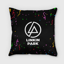 Подушка квадратная Linkin Park конфети, цвет: 3D-принт