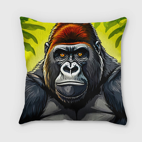 Подушка квадратная Огромная горилла / 3D-принт – фото 2