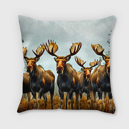 Подушка квадратная Лоси / 3D-принт – фото 2