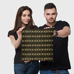 Подушка квадратная Золотое сияние, цвет: 3D-принт — фото 2