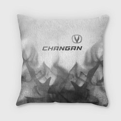 Подушка квадратная Changan - white gradient посередине, цвет: 3D-принт