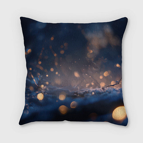 Подушка квадратная Милые влюбленные совушки / 3D-принт – фото 2