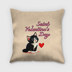 Подушка квадратная Saint Valentines Day, цвет: 3D-принт