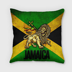 Подушка квадратная Jamaica lion flag