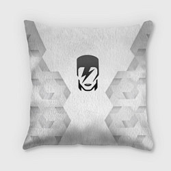 Подушка квадратная David Bowie white poly, цвет: 3D-принт